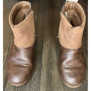 OshKosh B'Gosh Kidd‎ 13 Chocolate Brown Flip Boots W/Zipper Gently Loved. Bundle